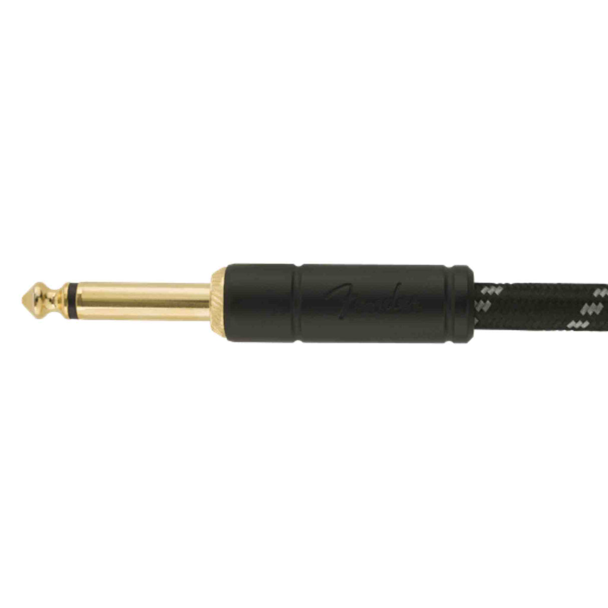 Fender Deluxe Series Tweed Instrument Cable - Straight/Straight - Black Tweed - 18.6FT