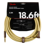 Fender Deluxe Series Tweed Instrument Cable - Straight/Angle - Tweed - 18.6FT