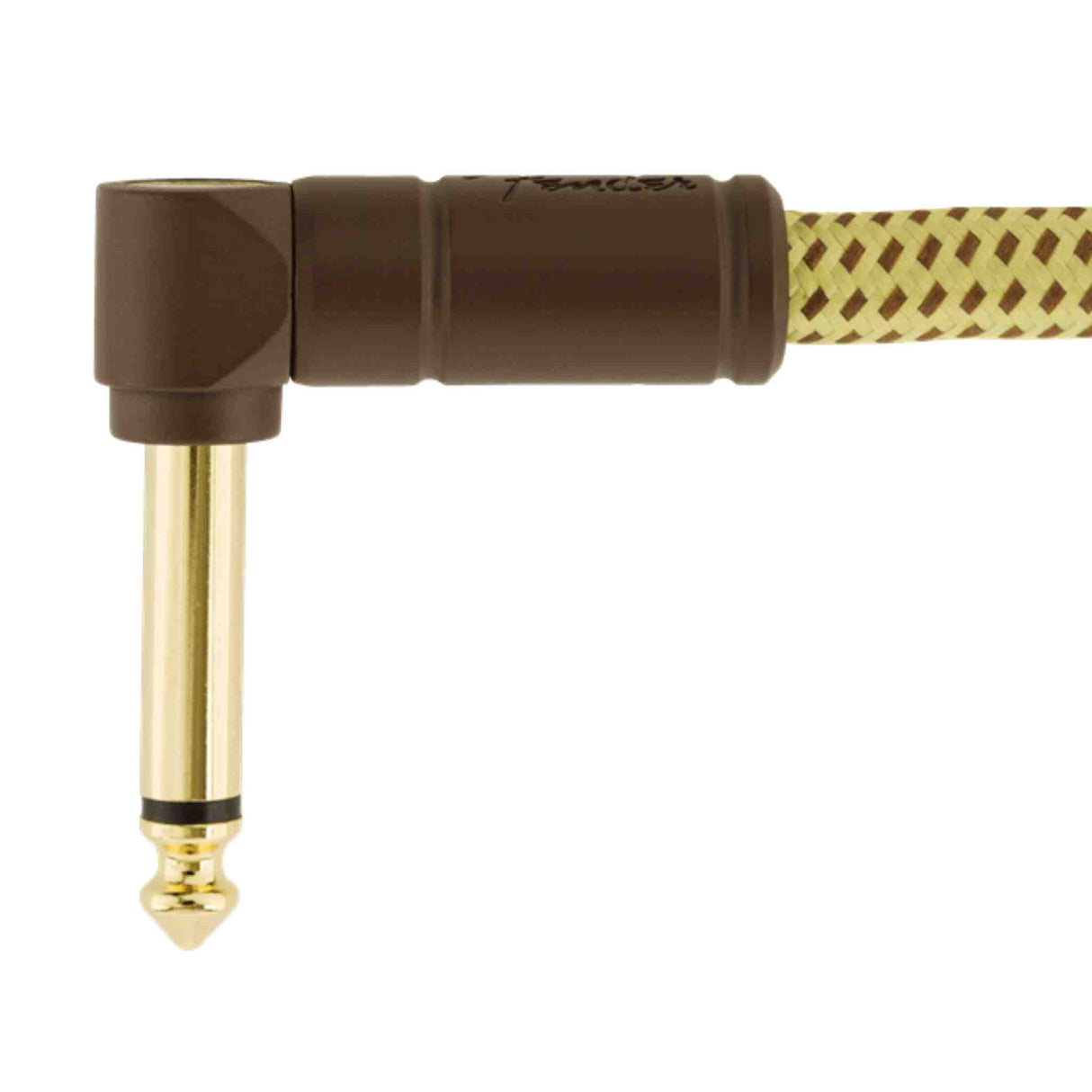 Fender Deluxe Series Tweed Instrument Cable - Straight/Angle - Tweed - 18.6FT