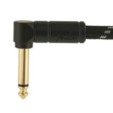 Fender Deluxe Series Tweed Instrument Cable, Straight/Angle - Black Tweed - 15FT