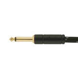 Fender Deluxe Series Tweed Instrument Cable, Straight/Angle - Black Tweed - 15FT