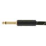 Fender Deluxe Series Tweed Instrument Cable - Straight/Angle - Black Tweed - 18.6FT