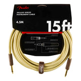 Fender Deluxe Series Tweed Instrument Cable - Straight/Straight - Tweed - 15FT