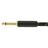 Deluxe Series Tweed Instrument Cable - Straight/ Straight - Black Tweed - 10FT