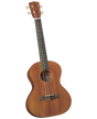 The image shows a tenor or concert-sized Diamond Head ukulele with a natural wood finish. It has a figure-8 body, four strings, a dark fretboard with markers, four tuning pegs with cream-colored buttons, a central sound hole, and a bridge near the bottom. The "DIAMOND HEAD" logo is visible on the headstock. This acoustic ukulele is part of the guitar family and popular in various music styles.