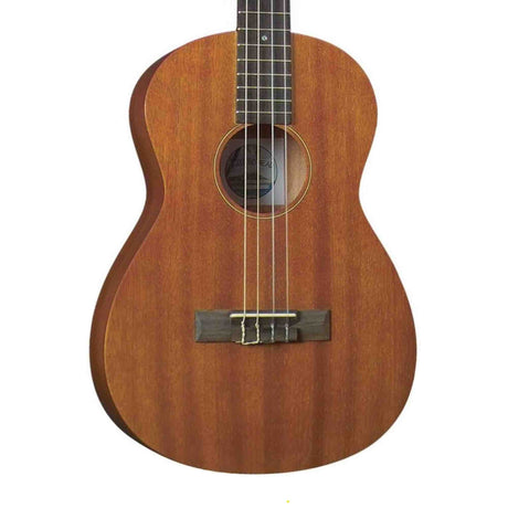 The body of a mahogany Diamond Head DU200B Deluxe Baritone Ukulele