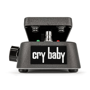 A front shot of the Dunlop Cry Baby 535R reissue wah pedal. The pedal is all black with a white 'Cry Baby' logo.
