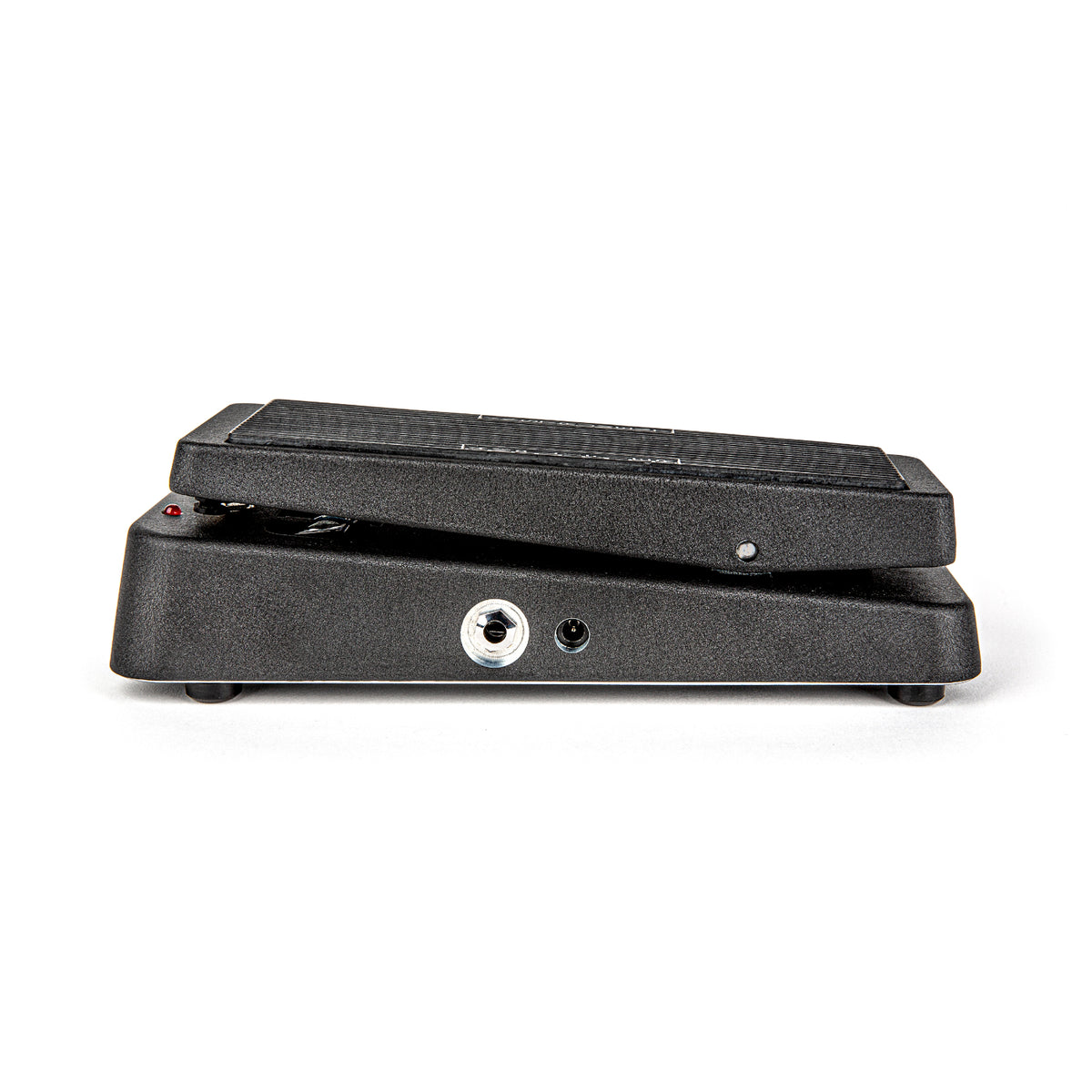 The right side of the Dunlop 535R reissue Cry Baby wah showing the DC power input and signal output jack.