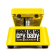 Front view of a  yellow Kirk Hammett Dunlop Wah pedal.