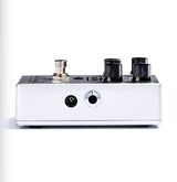 Right view of a MXR pedal with metallic silver finish. Various controls and input jack are visible.