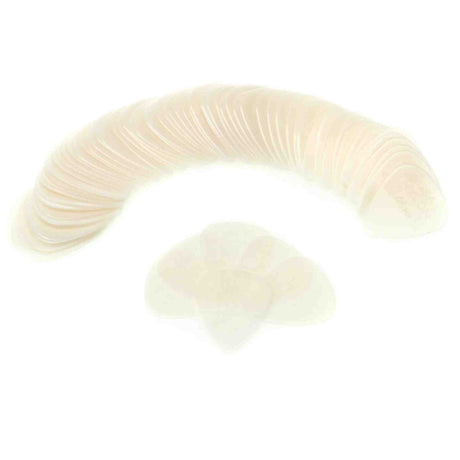 The image shows a curved, translucent flexible plastic tube, likely used in musical instruments. It resembles saxophone neck tubing or flexible tubing for wind instrument maintenance. Commonly, this tubing protects saxophone necks, aids cleaning by navigating curved sections, and assists repair technicians. Its ribbed design provides flexibility while maintaining shape, fitting the contours of brass and woodwind instruments.