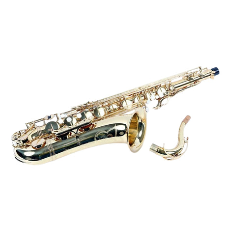 Gold saxophone Eastman ETS481 Tenor Saxophone on a white background