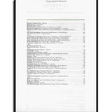 The image shows a page from a classical music book, likely an index or table of contents. It lists well-known compositions alphabetically by composers such as Bach, Beethoven, Brahms, Chopin, Dvořák, Grieg, Handel, Haydn, Mendelssohn, Schubert, Schumann, and Tchaikovsky, with corresponding page numbers. This suggests the book is a piano anthology or songbook for students and musicians.