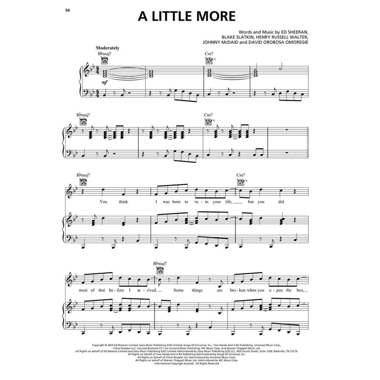 Ed Sheeran - Play - Piano, Vocal, Guitar - Songbook