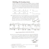 Music theory book page with chord diagrams and text on a white background