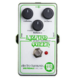 Front view of the Electro-Harmonix Lizard Queen Nano pedal. The pedal has a white chassis with green lettering and artwork.
