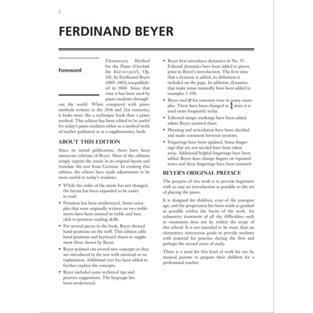 Elementary Method for the Piano, Op. 101 – Alfred Masterwork Edition