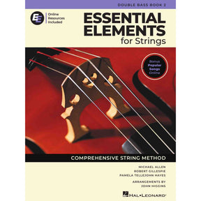 Cover of the music book, "Essential Elements for Strings - Double Bass Book 2 wth online Resources. 
