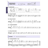 Print music for Double Bass with dotted quarter & eighth note lessons. 
