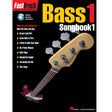Bass Songbook 1 cover with a bass guitar illustration on a black background