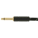 Fender Deluxe Series Tweed Instrument Cable - Straight/Angle - Black Tweed - 10FT