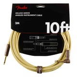 Fender Deluxe Series Tweed Instrument Cable - Straight/Angle - Tweed - 10FT