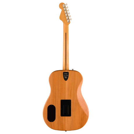 The back of a  Fender Highway Series Solid Spruce Top Dreadnought acoustic-electric guitar.
