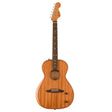 front view of a Fender Highway Series Parlor acoustic electric all mahogany guitar. 