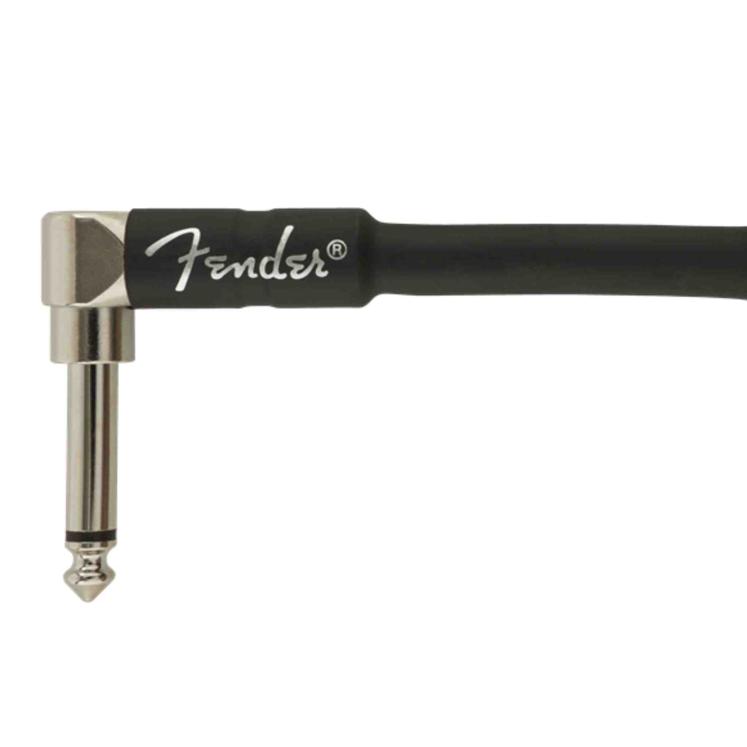 Fender Professional Series Instrument Cable - Straight/Angle - Black - 18.6FT