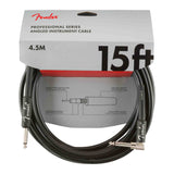 Fender Professional Series Instrument Cable - Straight/Angle - Black - 15FT