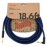 Fender Festival Instrument Cable - Straight/Angle - Pure Hemp - Blue Dream - 18.6FT