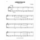 The image shows a page of sheet music for "Liebestraum" (Dream of Love) by Franz Liszt (1811-1886), featuring piano notation on grand staff with treble and bass clefs. It includes the title, tempo "Poco allegro," time signature 2/4, dynamic marking "mp dolce," and pedal instruction. The page number is 56, with four systems of music showing Romantic-era elements and professional typesetting, suggesting a published collection.