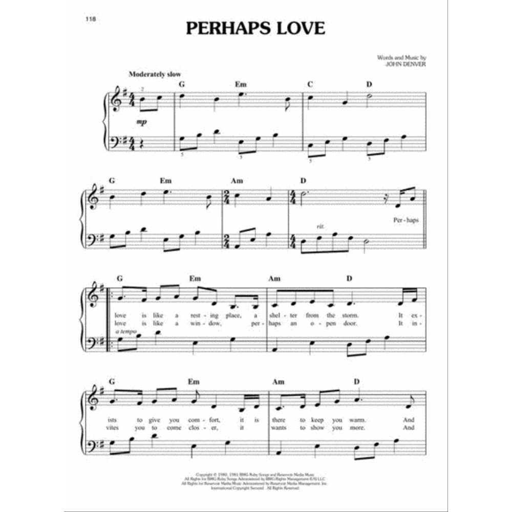 First 50 Relaxing Songs You Should Play on Piano – Easy Piano Songbook