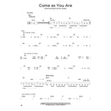 Sheet music for 'Come as You Are' by Kurt Cobain on a white background