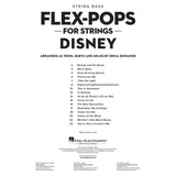 Table of contents for the music book Flex-Pops for Strings Disney for String Bass including song titles including This is Halloween, Circle of Life, You've got a friend in me and more.