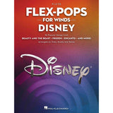 Disney Flex-Pops for Winds music book cover with colorful gradient and Disney logo.