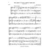 Sheet music for 'We Don't Talk About Bruno' from the musical 'Encanto'.