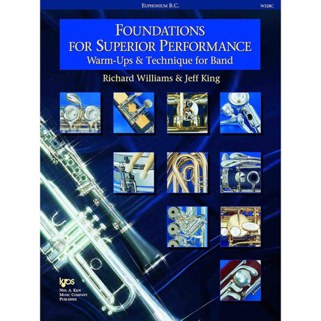 Cover of a music book "Foundations For Superior Performance. Warm-Ups and Technique for band for Euphonium BC"