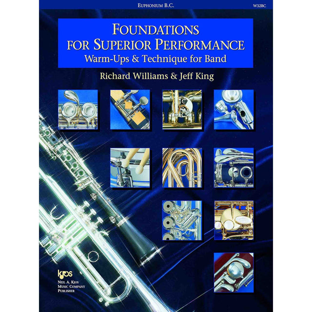 Cover of a music book "Foundations For Superior Performance. Warm-Ups and Technique for band for Euphonium BC"
