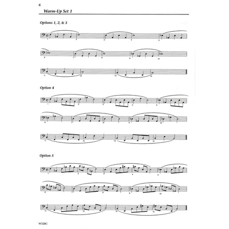 Print music for Euphonium Warm-up exercises