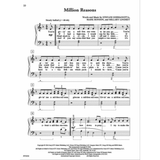 The image shows sheet music for Lady Gaga’s "Million Reasons," featuring a piano/vocal arrangement in 4/4 time, key of B♭ major, and a steady ballad tempo (♩=60-66). It includes treble and bass clefs with chord symbols, lyrics under the melody, and numbered sections. The page credits the songwriters and lists official publishing and copyright information, indicating it is from a professional sheet music collection.