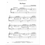 The image shows page 10 of sheet music titled "The Prayer," with words and music by Carole Bayer Sager and David Foster. It features piano parts in treble and bass clefs, 4/4 time, B♭ major key, tempo marked moderately slow, and dynamics marked mezzo-piano. Lyrics visible include lines such as "I pray You'll be our eyes" and "Let this be our prayer when we lose our." Copyright by Warner-Tamerlane and WB Music Corp.