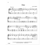 The image shows page 16 of a piano arrangement of "Dixie" by Dan R. Emmett from the Faber Piano Adventures series. It features a grand staff in 4/4 time with march tempo, fingering numbers for guidance, and typical march rhythms. The simple bass accompaniment supports intermediate players. Copyright 1988 by Dovetree Productions, Inc., catalog FF1008.