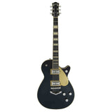 Gretsch G6228 Players Edition Jet Black electric guitar with gold accents on a white background