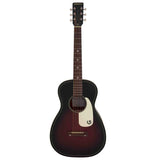Gretsch Jim Dandy Parlor sized acoustic guitar with a sunburst finish on a white background