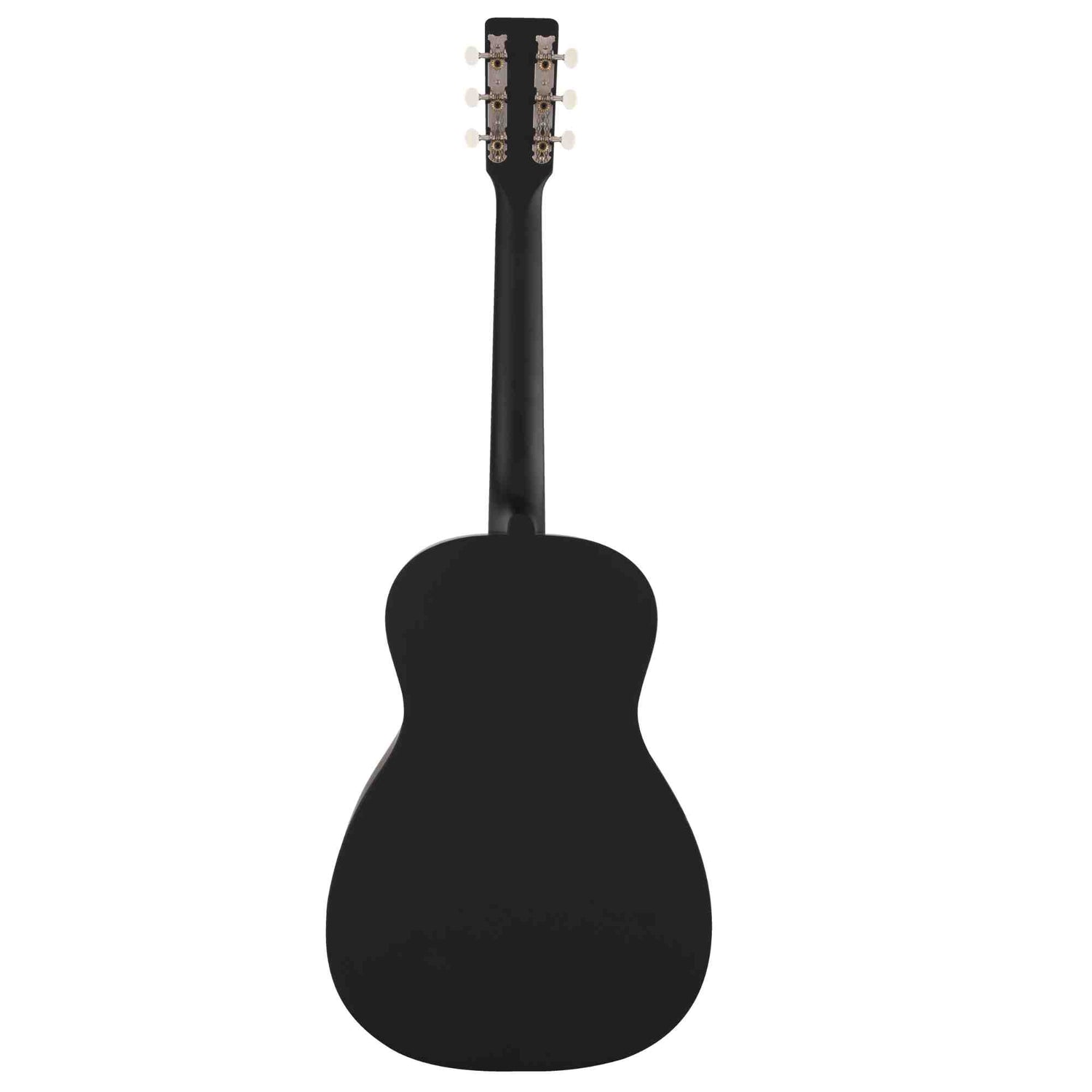 Black of a Gretsch Jim Dandy Parlor acoustic guitar on a white background