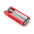 Red and silver drum multi-tool set with 'GrooveTech' branding on a white background