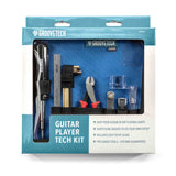 Retail box of guitar repair kit with all tools shown