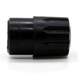 The image shows a black clarinet or saxophone mouthpiece made of hard rubber or ebonite. It features a chamber opening, flat table for attaching a reed, and a bore connecting to the instrument. This essential woodwind component allows the musician’s embouchure to interface with the instrument, enabling the reed to vibrate and produce sound.