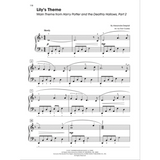 The image shows page 118 of piano sheet music for "Lily's Theme" from Harry Potter and the Deathly Hallows, Part 2, composed by Alexandre Desplat and arranged by Dan Coates. It features standard notation on a grand staff, 4/4 time, flat key signature, "Slowly" tempo, dynamics (p, mp), fingerings, phrase markings, and four labeled systems (A-D). The layout is typical of a professional, intermediate-level piano publication.